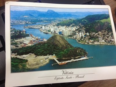 Cartão postal carioca que enviei para a Karla, do blog Compartilhe Viagens