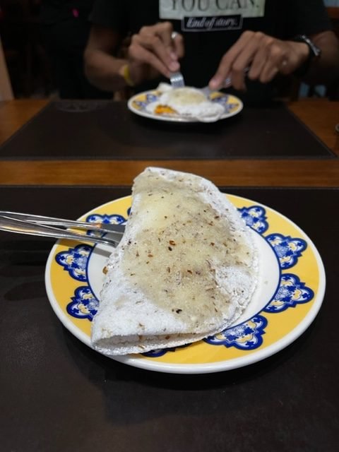tapioca de queijo com castanha