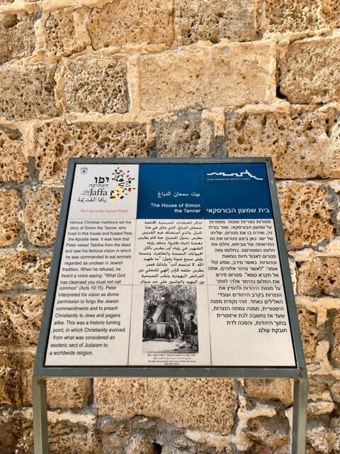 Placa em Old Jaffa