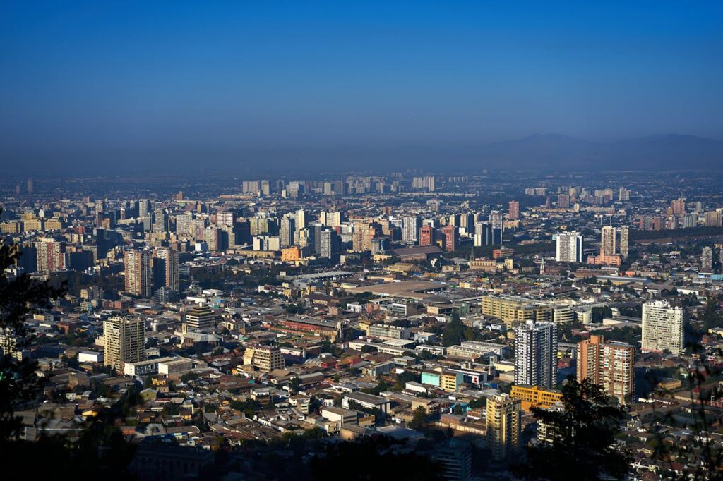 Santiago, Chile vista do alto